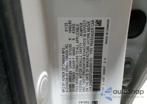 2025 Honda Civic Sport from USA, damaged, VIN 2HGFE2F52SH565103